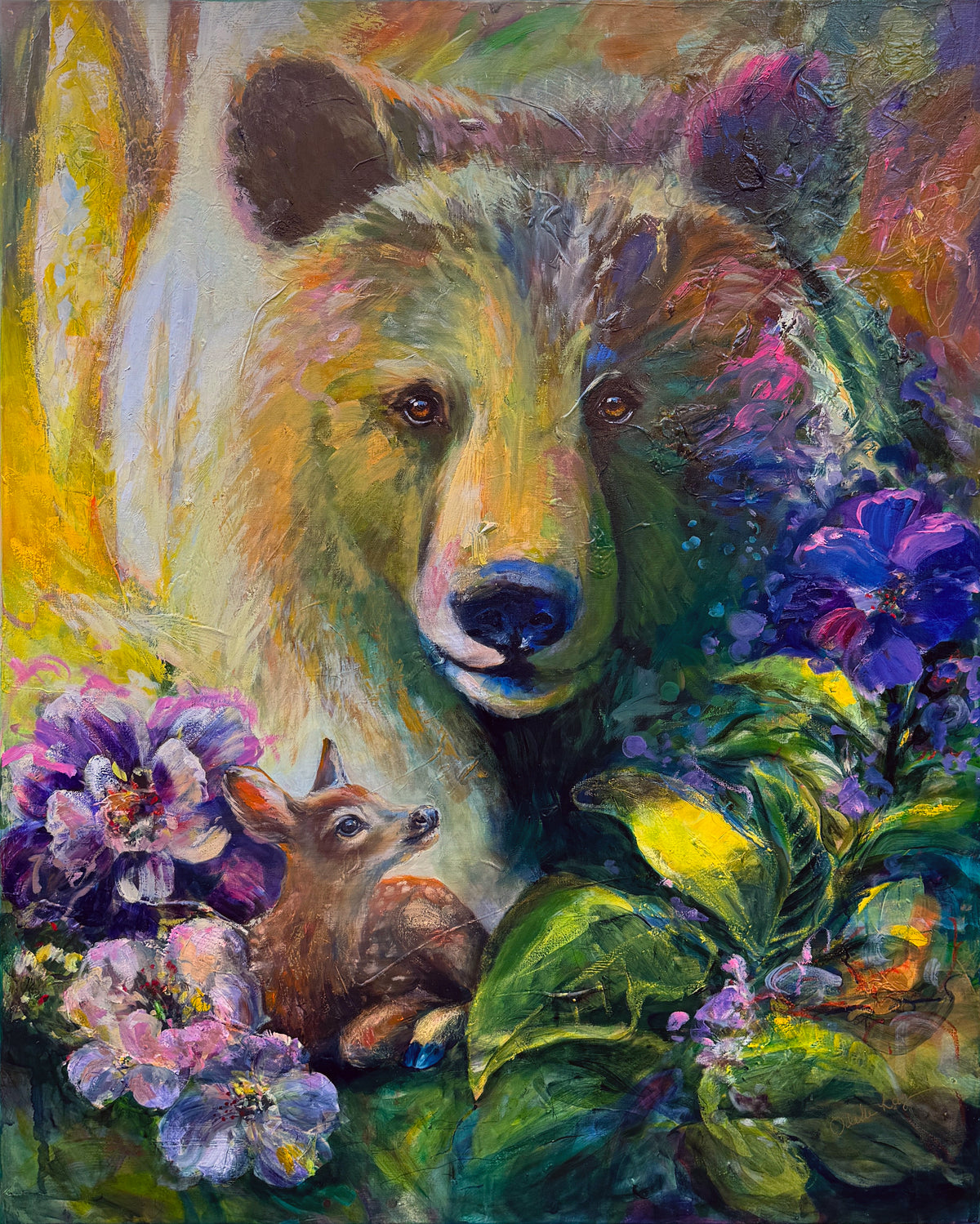 Bear with me – Oljemålning