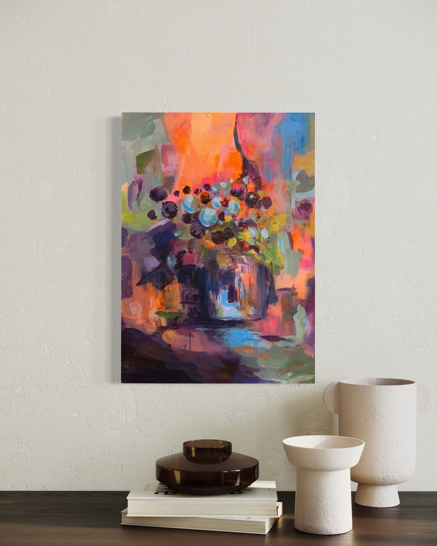 Blommor och omgivning i symbios – Giclée Fine Art Print