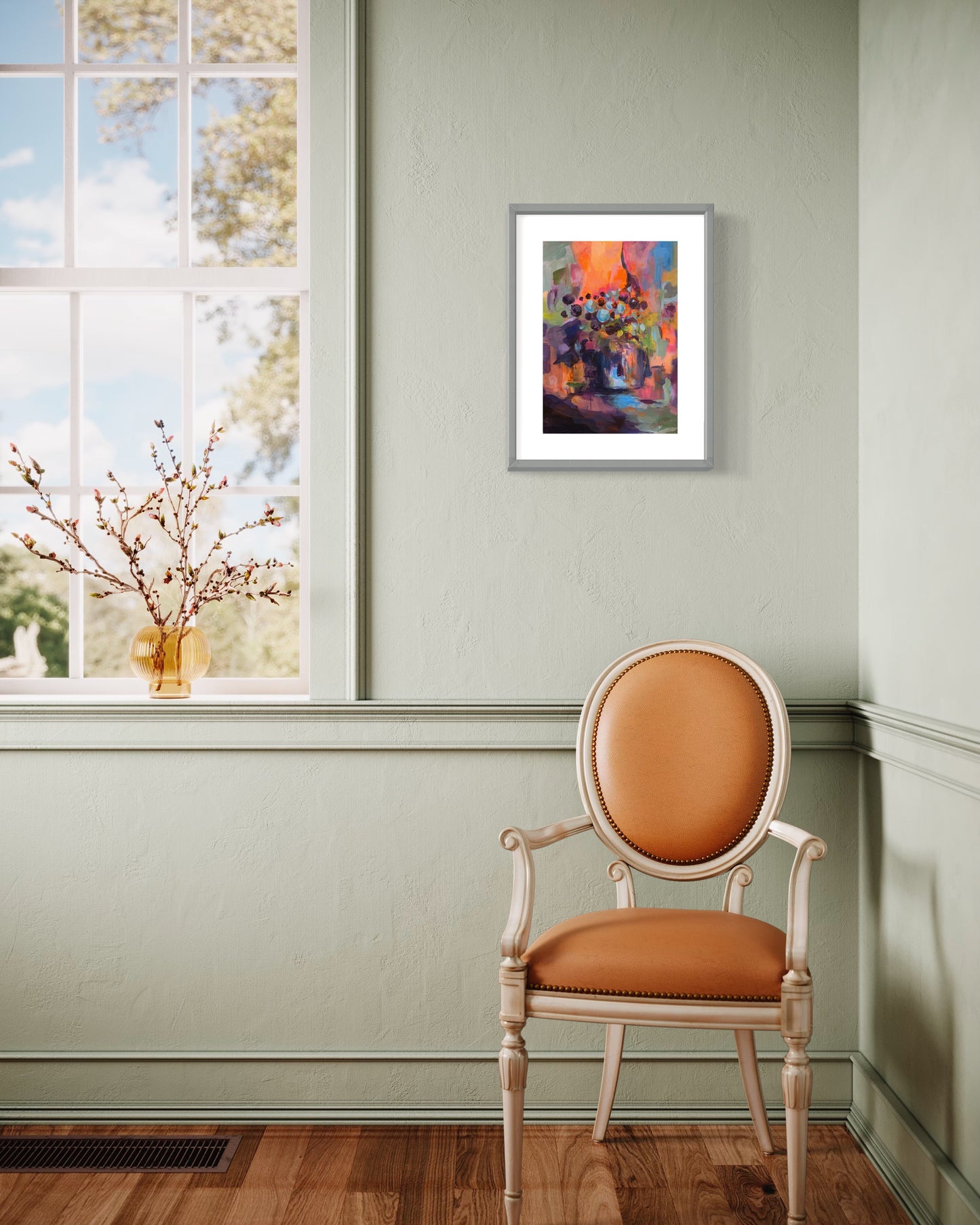 Blommor och omgivning i symbios – Giclée Fine Art Print