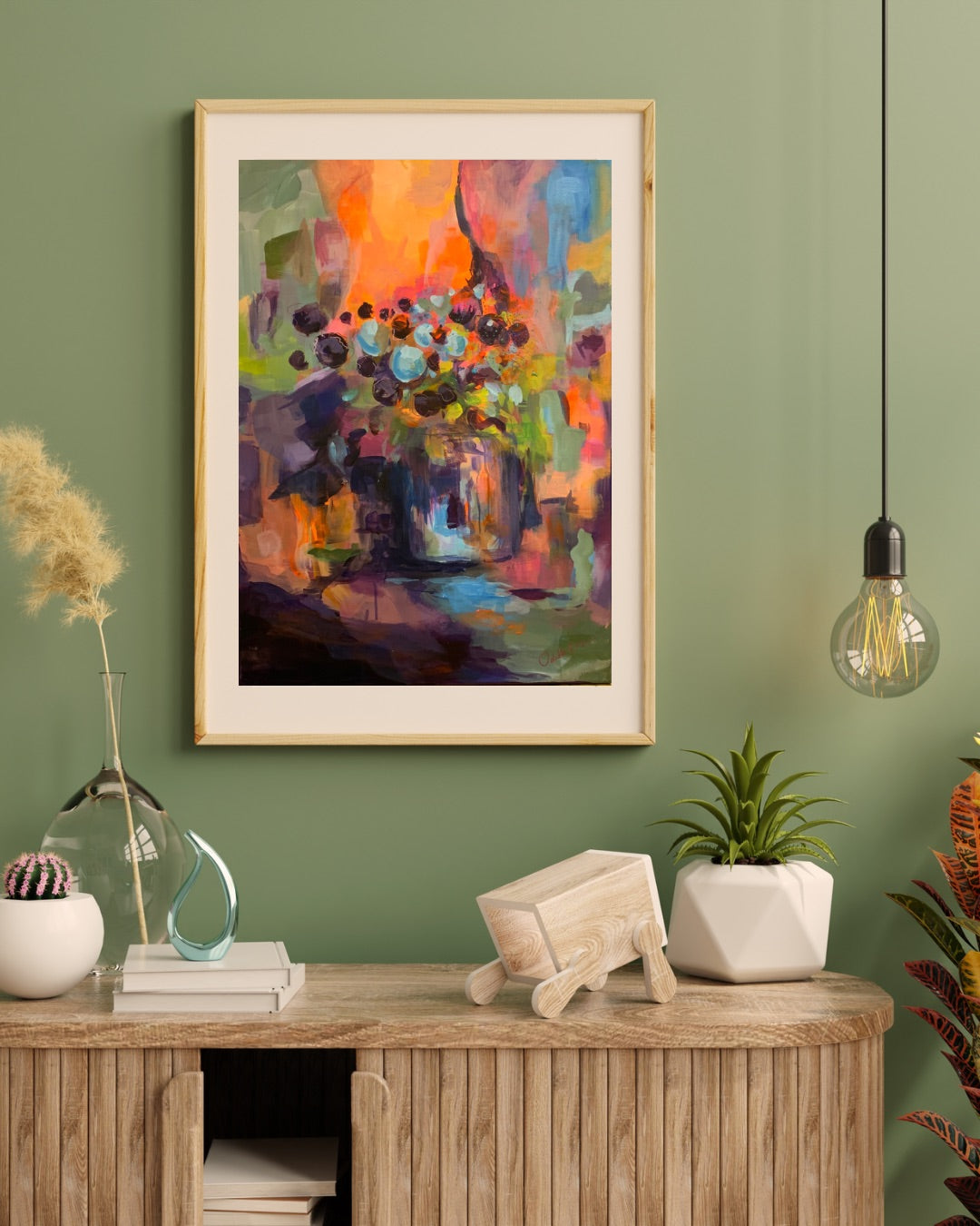 Blommor och omgivning i symbios – Giclée Fine Art Print